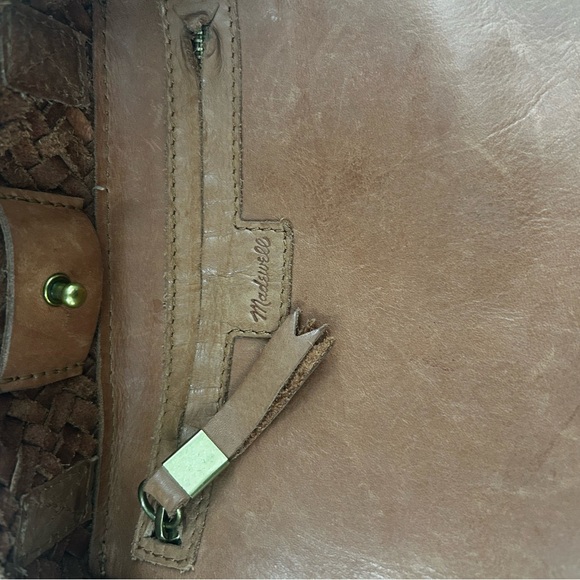 Madewell Woven Leather Crossbody Small Tote Bag - Picture 3 of 6